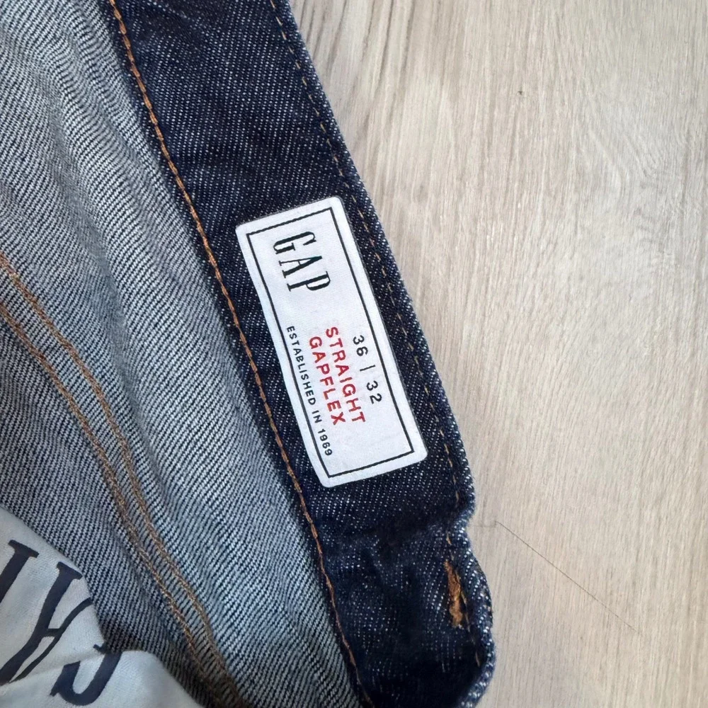 Lot of 2 Gap Mens Jeans 36x32 Straight GapFlex & Athletic Taper Resin Rinse Dark